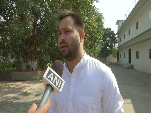    Rashtriya Janata Dal (RJD) leader Tejashwi Yadav talking to ANI on Saturday.