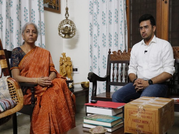 Finance Minister Nirmala Sitharaman and Bengaluru MP Tejasvi Surya