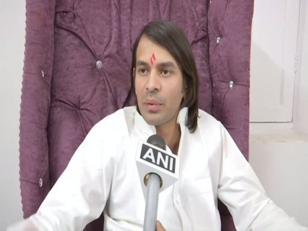 RJD leader Tej Pratap Yadav speaking to ANI on Wedesday in Patna, Bihar.