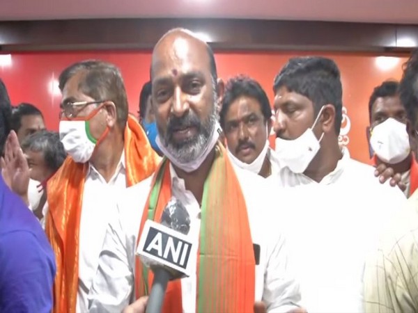 Bandi Sanjay Kumar speaking to ANI in Hyderabad on Tuesday. 