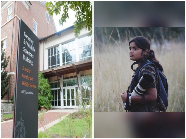 Suharsha Baskarla, a student of Forest College and Research Institute in Telangana received scholarship in Auburn University, Alabama, USA. (Photo/ANI)
