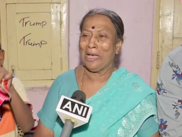 Bussa Savitri, Mother to Bussa Krishna speaking to ANI. Photo/ANI