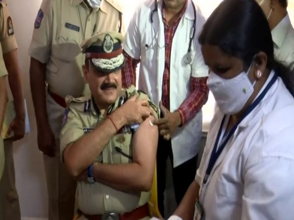 Hyderabad City Police Commissioner Anjani Kumar on Monday took the first jab of COVID-19 vaccine along with several other senior police officers.