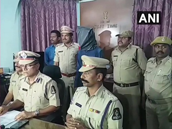 DCP West Zone AR Srinivas led police team briefing the media about the operations in Hyderabad on Friday. Photo/ANI
