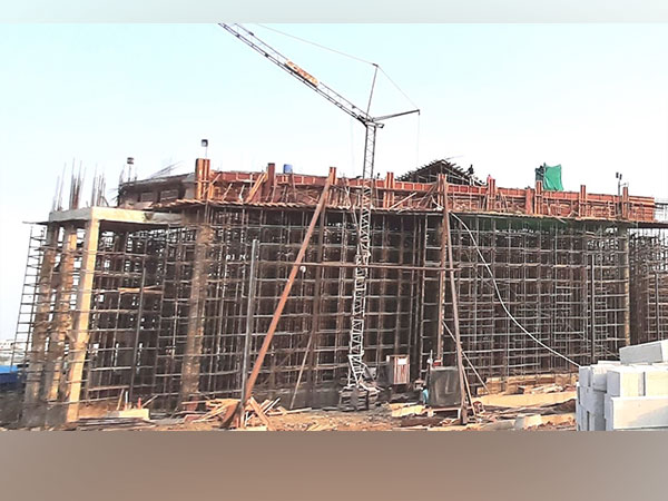 Under construction 'New Terminal Building' at Jabalpur Airport, MP (Photo/ANI)