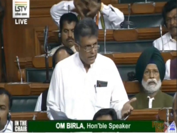 Congress leader Manish Tewari speaking at Lok Sabha over SPG Amendment Bill on Wednesday.