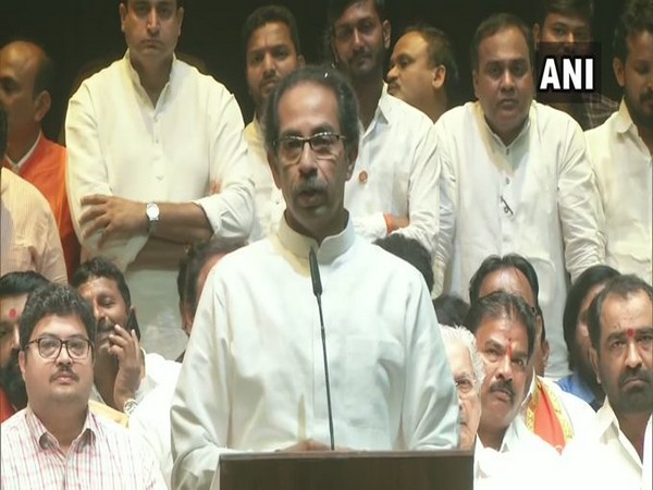 Maharashtra Chief Minister Uddhav Thackeray speaking at state Legislative Assembly on Saturday. (Photo/ANI)