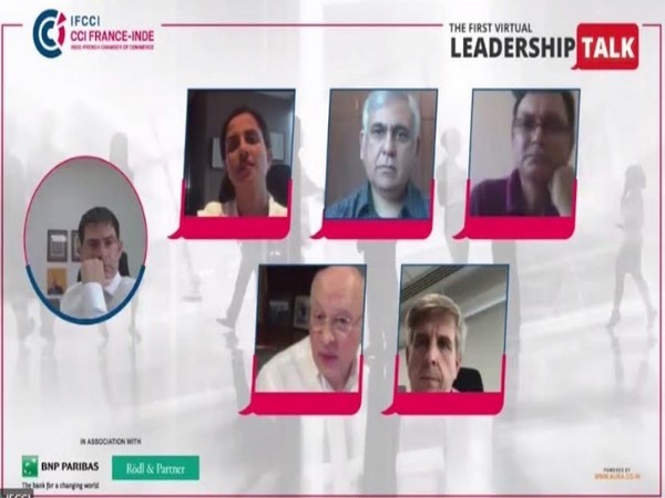 The Virtual Leadership talk curated by IFCCI in progress featuring prominent speakers discussing the future of business in India