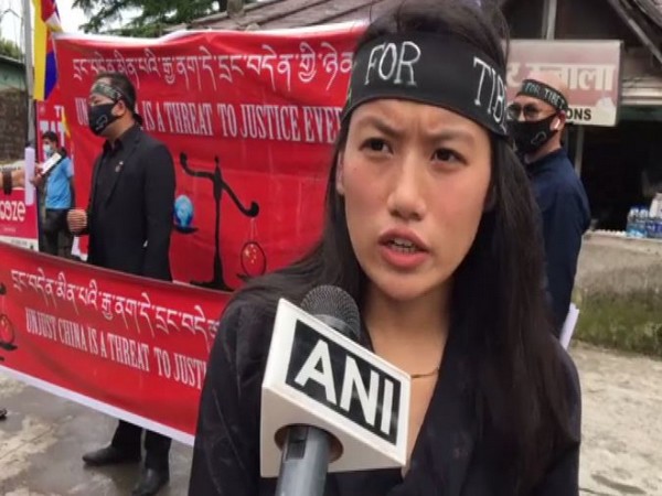 Tibetan Women's Association Secretary Tenzin Khando speaking to ANI on Friday.