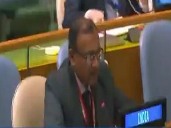 TS Tirumurti, India's Permanent Representative to the UN, speaking at the 75th session of UN General Assembly on Monday (local time).