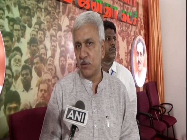 Tamil Nadu Bharatiya Janata Party (BJP) spokesperson Narayanan Thirupathy speaking to ANI on Monday. (Photo/ANI)