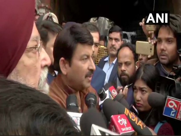 BJP leader Manoj Tiwari speaking to reporters in New Delhi on Sunday. Photo/ANI