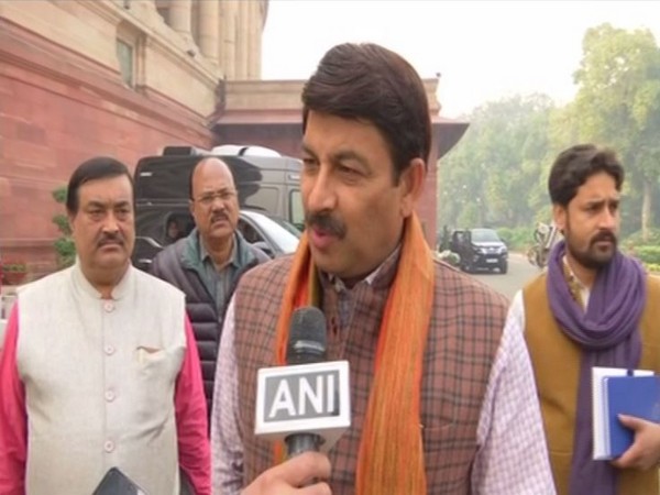BJP leader Manoj Tiwari speaking to ANI in New Delhi on Wednesday. Photo/ANI
