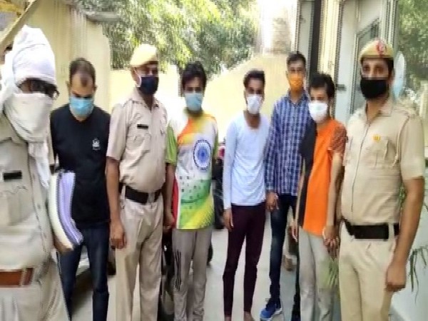 The arrested suspects who had allegedly attacked toll plaza employees. [Photo/ANI]