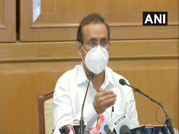 Health Minister Rajesh Tope addressing a press conference on Wednesday in Mumbai. 