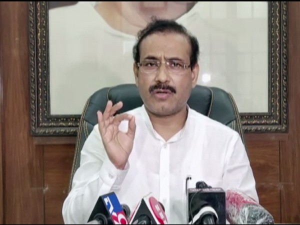 Maharashtra Health Minister Rajesh Tope addressing a press conference in Mumbai on Wednesday. (Photo/ANI)