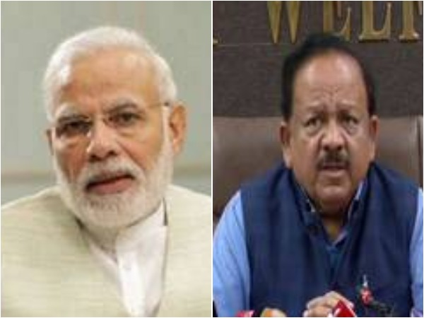 Prime Minister Narendra Modi and Union Health Minister Dr Harsh Vardhan (Photo/ANI)