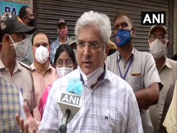 Delhi Transport Minister Kailash Gahlot reviewing the Raj Nagar area on Friday. 