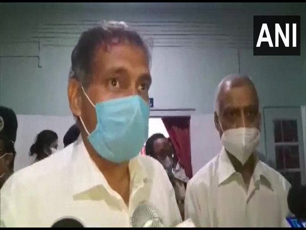 Gyanendra Dev Tripathi, Home Secretary, Assam talking to reporters on Wednesday. Photo/ANI