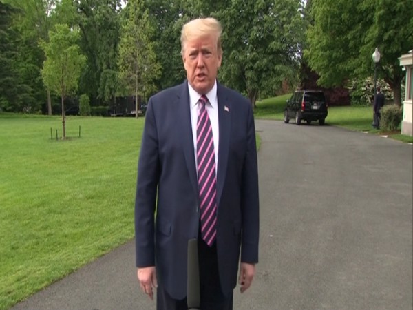 US President Donald Trump talking to reporters in Washington DC on Tuesday.