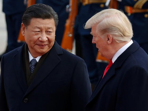 Chinese President Xi Jinping with his US counterpart, Donald Trump