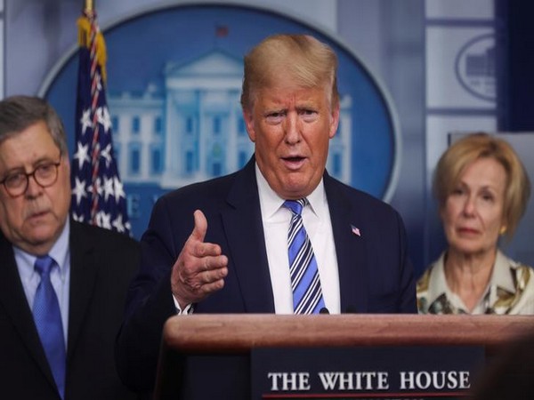 US President Donald Trump addressing the briefing at the White House in Washington, US on Monday.