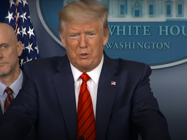 US President Donald Trump briefing his nation on the coronavirus pandemic on Thursday