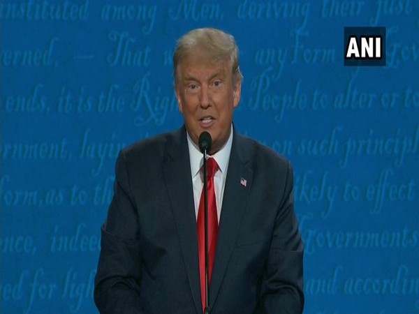    US President Donald speaking over the issue of climate change during the final president on Thursday (local time).