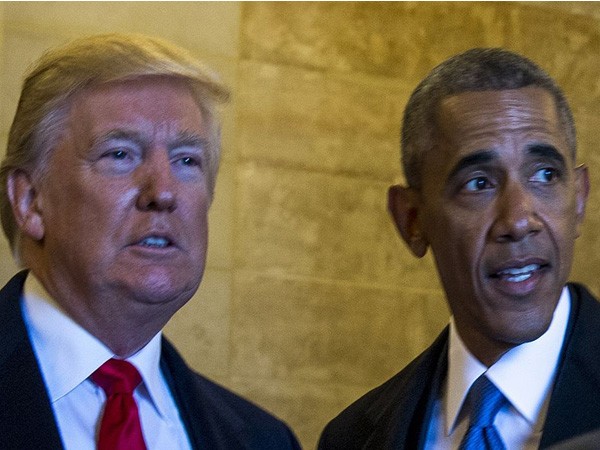 United States President Donald Trump and former President Barack Obama