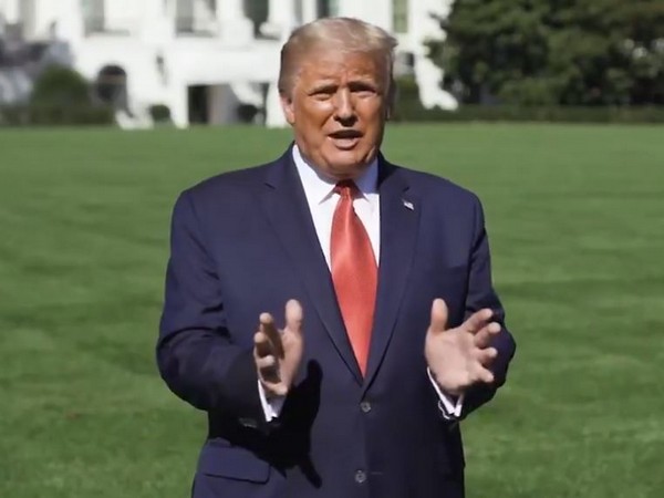 US President Donald Trump speaking in his video address posted on Twitter.