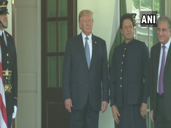 Pakistan Prime Minister Imran Khan with US President Donald Trump at the White House on Monday