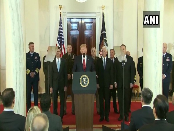 US President Donald Trump addressing his nation on Wednesday. Photo/ANI