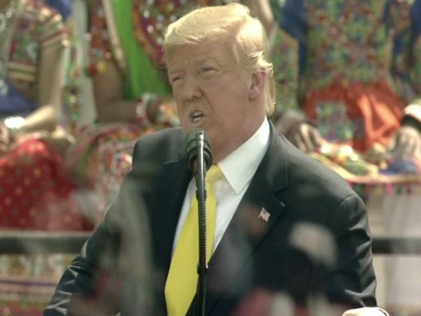 US President Donald Trump at Motera Stadium in Ahmedabad on Monday. (File photo) 