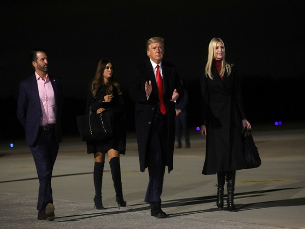 Former US President Donald Trump with his children Donald Trump Jr and Ivanka Trump. (Photo Credit - Reuters)