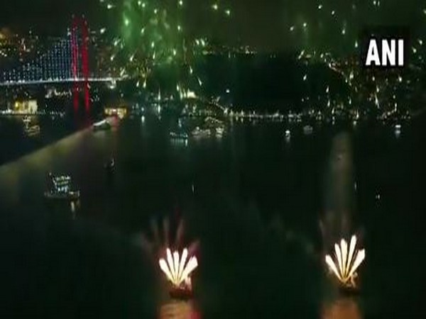 New Year celebrations at Turkey's Bosphorus strait.