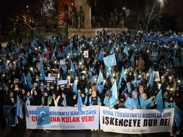 Anti-China protest march held in Istanbul on the occasion of International Women's Day