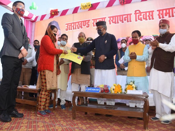 Uttarakhand CM Trivendra Singh Rawat on Monday distributed digital ration cards under 'One Nation One Ration Card' on the occasion of state formation day at summer capital Bhararisen.