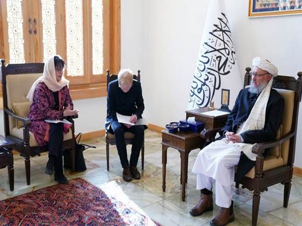 UN top envoy in Afghanistan meeting Taliban leader (Photo Credit: UN Mission in Afghanistan's Twitter)