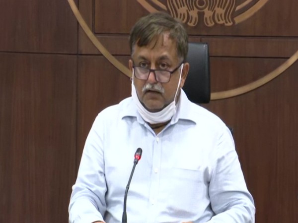 UP Additional Chief Secretary Avnish Awasthi during video conference on Sunday. Photo/ANI