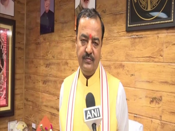 Uttar Pradesh Deputy Chief Minister Keshav Prasad Maurya talking to ANI on Thursday. Photo/ANI