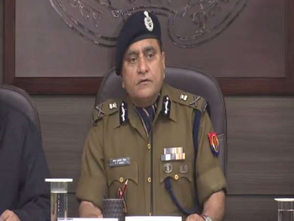 Uttar Pradesh DGP OP Singh addressing a press conference in Lucknow on Friday. Photo/ANI
