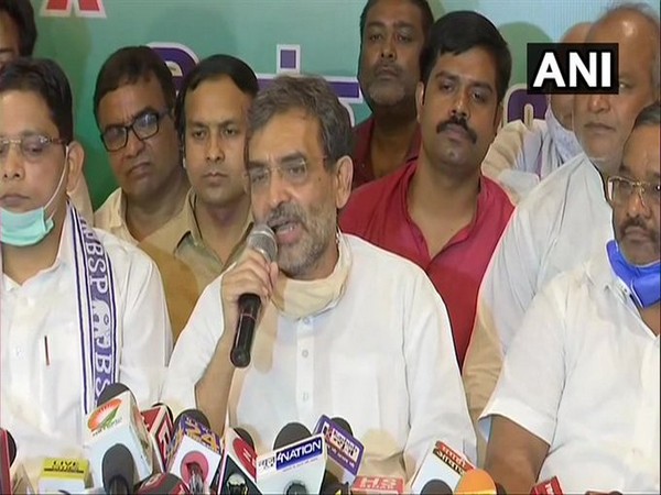RLSP chief Upendra Kushwaha during a press conference in Patna on Tuesday. (Photo/ANI)