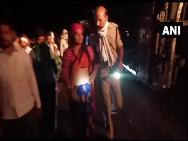 Three killed after the truck they were traveling in overturned on Jhansi-Mirzapur highway in Uttar Pradesh on Tuesday. [Photo/ANI]