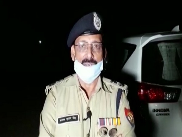 SSP Santosh Kumar Singh speaking to ANI in Bulandshahr. Photo/ANI