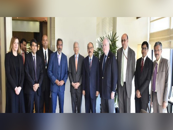 US Congressional delegation with Foreign Secretary Harsh Vardhan Shringla in New Delhi on Tuesday
