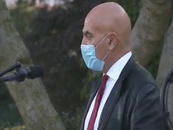 Operation Warp Speed chief adviser Moncef Slaoui speaking at the White House.