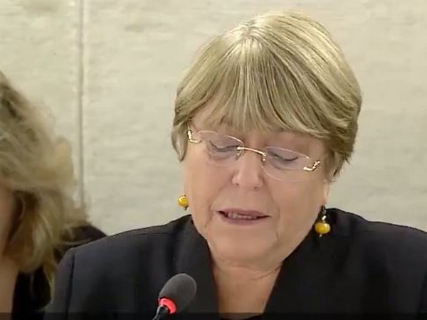 UN Human Rights chief Michelle Bachelet addressing the opening session of 42nd UNHRC session in Geneva on Monday. (Photo Credits: UN Geneva Twitter)