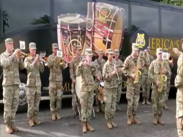 US Army band played Indian National Anthem during Yudh Abhyas 2019 on Wednesday. Photo/ANI