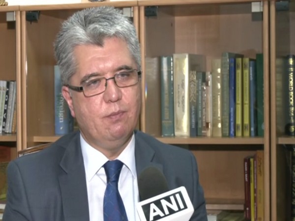 Uzbekistan Ambassador to India Dilshod Akhatov talking to ANI on Sunday.