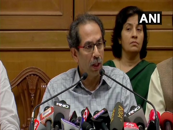 Maharashtra CM Uddhav Thackeray speaking at a press conference in Mumbai on Sunday. Photo/ANI